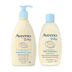 【保税仓】Aveeno Baby 艾维诺 婴儿洗护套装 洗发沐浴二合一236ml&身体乳354ml