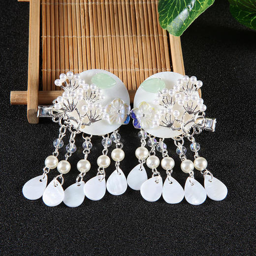 LQSP-DC0512GHP新款珍珠贝壳古风发饰TZF 商品图2