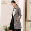 乔万尼风衣女秋装流行双排扣格子西装外套女式中长款EN3A302 商品缩略图2