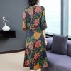 NYL 175380 新款气质七分袖裙子 印花连衣裙 商品缩略图3