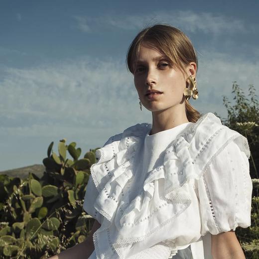 北京仓｜ELISE TSIKIS-PENSEES-耳环 （金色大号）［法国设计师］ 商品图3