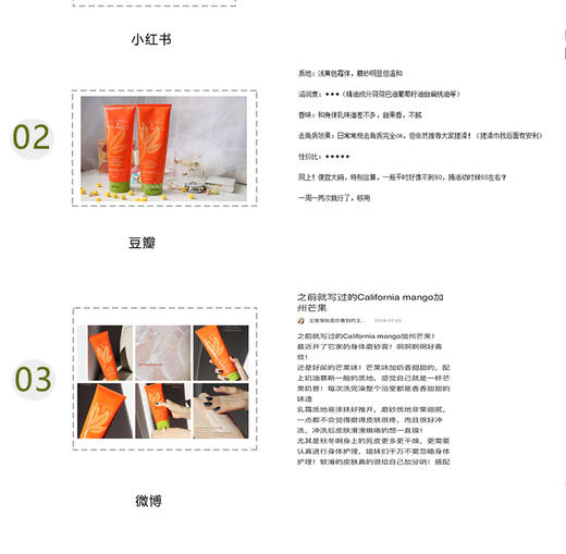 去鸡皮神器！天然不过敏！美国California Mango加州芒果芒果身体磨砂膏 241g/瓶JPY带授权招加盟代理 商品图12