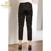 乔万尼裤子女秋复古格子高腰显瘦时尚通勤休闲小脚哈伦裤EN3F329 商品缩略图3