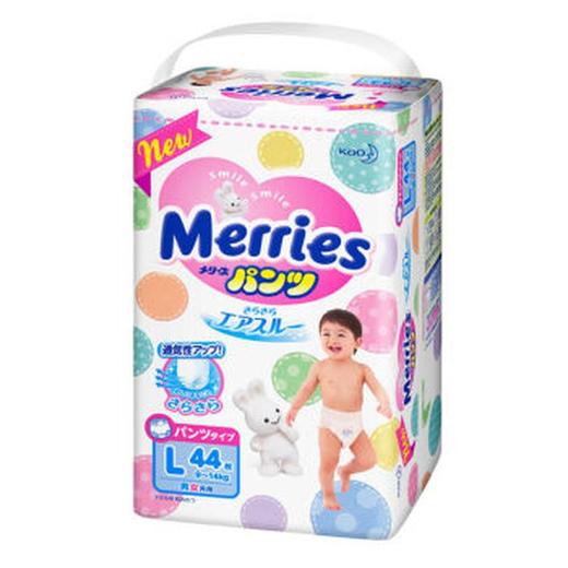 【保税仓】日本花王Merries妙而舒学步裤/拉拉裤 L44片（9-14kg） 商品图0