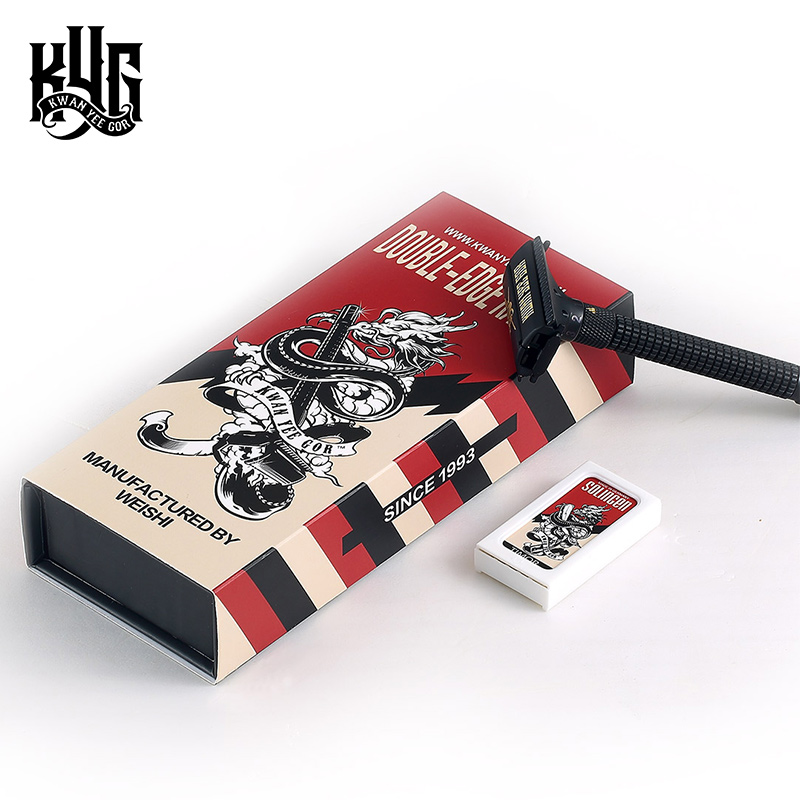 【七档可调手动剃须刀·关二哥体验剃须“革命”】英国KWAN YEE GOR关二哥双刃剃须刀可调节黄铜材质男士护理剃须刀