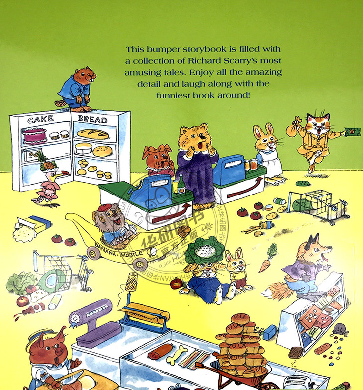 英文原版绘本斯凯瑞童书系列5本richardscarry有趣的睡前故事书会飞的
