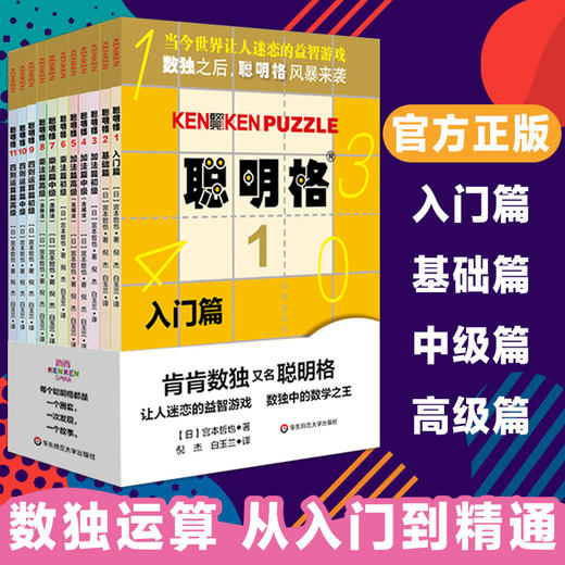 聪明格 全套11册 入门+中级+初级+高ji 含四则运算的升级版数独 培育逻辑思维训练工具8-88岁老少咸宜 商品图0