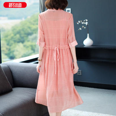 YFR-J0918560-棉麻衬衫连衣裙 商品图4