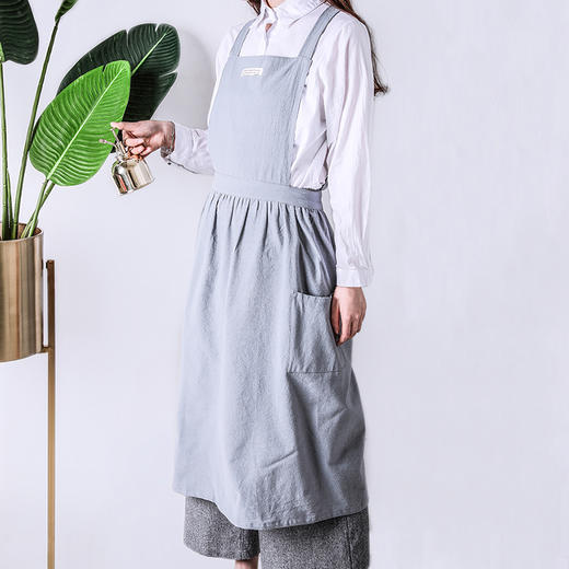 北欧风 百褶棉麻围裙 商品图3