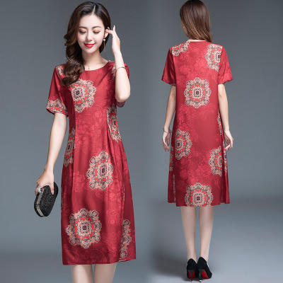 MQ 1710 连衣裙女2019新款适合妈妈穿的裙子 商品图2