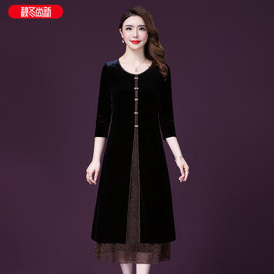 YFR  GT3138257   高端气质妈妈装连衣裙 商品图1