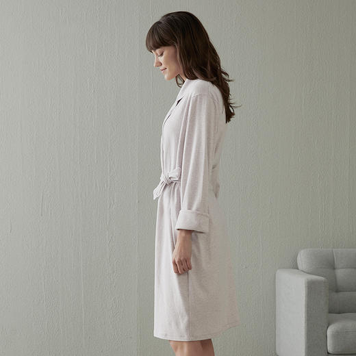 睡袍浴袍女长款纯棉吸水家居服天然亲肤透气长袖吸汗睡衣秋 商品图2