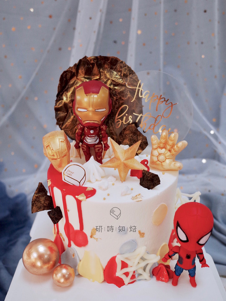 【钢铁侠与蜘蛛侠/漫威人物】动物奶油蛋糕