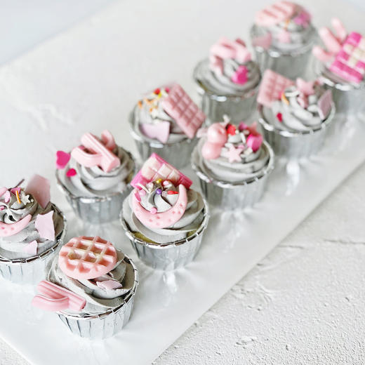 粉灰系列杯子蛋糕 商品图0