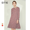 EITIE爱特爱女装初拼色长袖收腰显瘦优雅印花连衣裙6007707 商品缩略图1