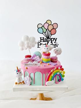 定制款蛋糕 - 多彩独角兽