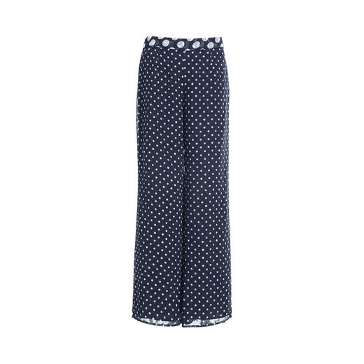 面料问题下架---EITIE爱特爱女装夏季新品波点宽松轻薄阔腿休闲裤长裤女5905626 商品图4