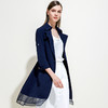 EITIE爱特爱女装秋季时尚气质翻领薄纱拼接简奢风衣外套5904611 商品缩略图2