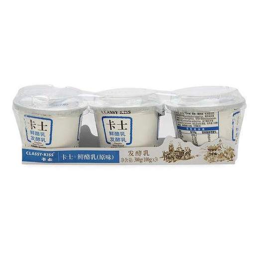 100g*3卡士鲜酪乳风味发酵乳（原味）益生菌发酵乳 商品图0