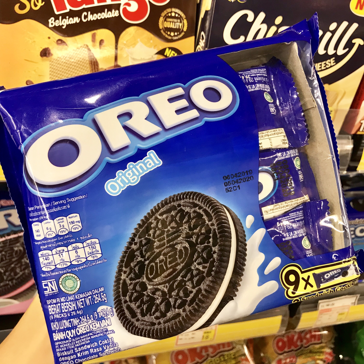 印度尼西亚进口奥利奥香草味夹心饼干2646g9小包