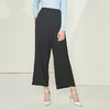 EITIE爱特爱女装初新品气质显瘦直筒高腰阔腿裤垂坠黑6005703 商品缩略图2