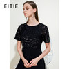 EITIE爱特爱女装夏季重工亮片黑色长款礼服连衣裙薄5977619 商品缩略图0