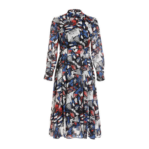 EITIE爱特爱女装初秋季新品七分袖气质高端小香风印花连衣裙6007702 商品图4