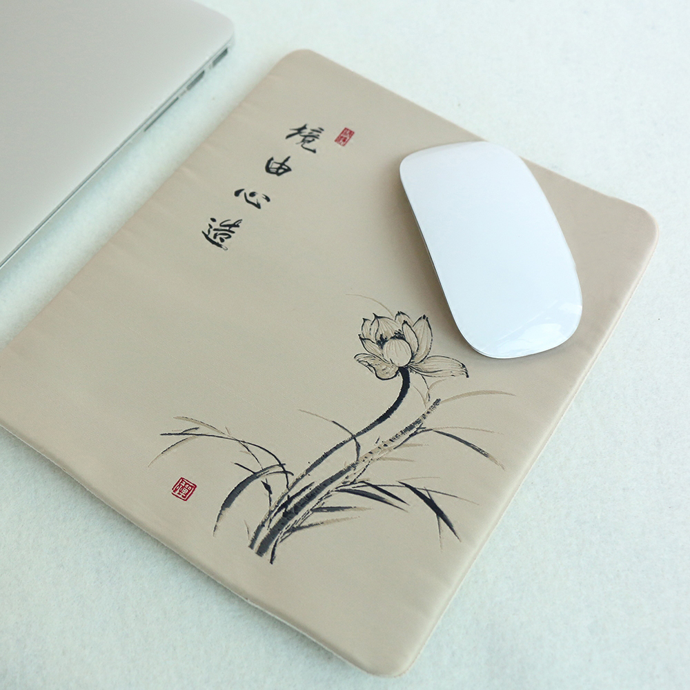 丝绣鼠标垫⎮电脑办公布艺复古素雅鼠标垫