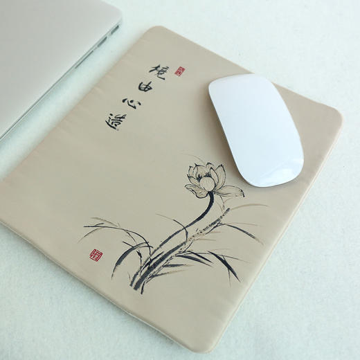 丝绣鼠标垫⎮电脑办公布艺复古素雅鼠标垫 商品图0