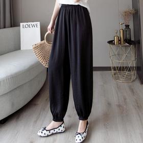 XYXB-9388夏季宽松大码胖mm200斤大人防蚊束脚灯笼休闲裤