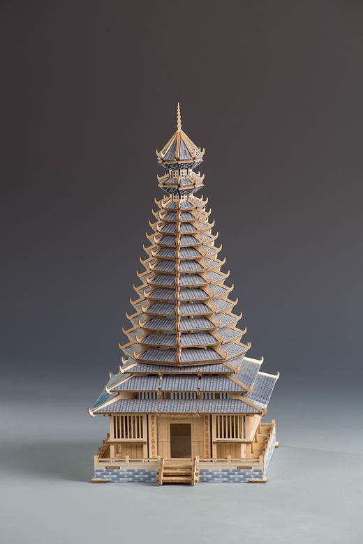 三江鼓楼木质立体拼