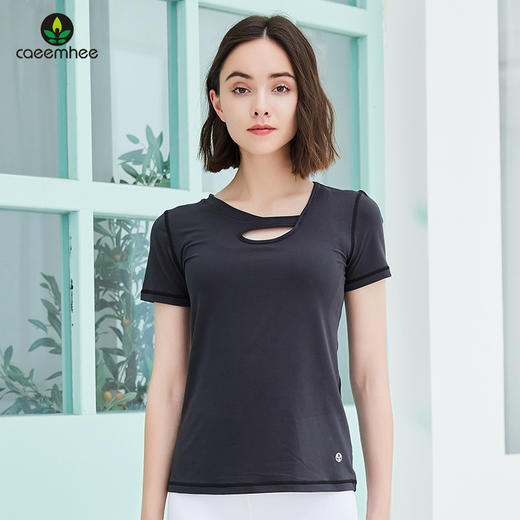 卡益短袖上衣KE03127不含胸垫女士瑜伽服健身服 商品图0