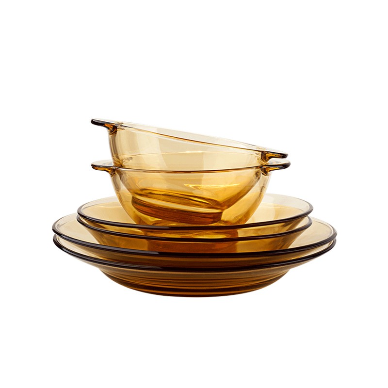 PYREX/康宁 百丽耐热玻璃碗碟六件组 OV6-E/SZXY有票JPY带授权招加盟代理
