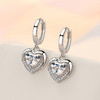 ML-EH324爱心镶钻韩版镀银耳环日韩风气质锆石白铜耳坠 商品缩略图1
