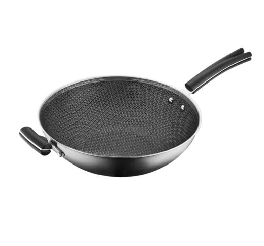 苏泊尔suporx晶盾cc32ja1316不锈钢少油烟防粘炒锅32cm可立盖