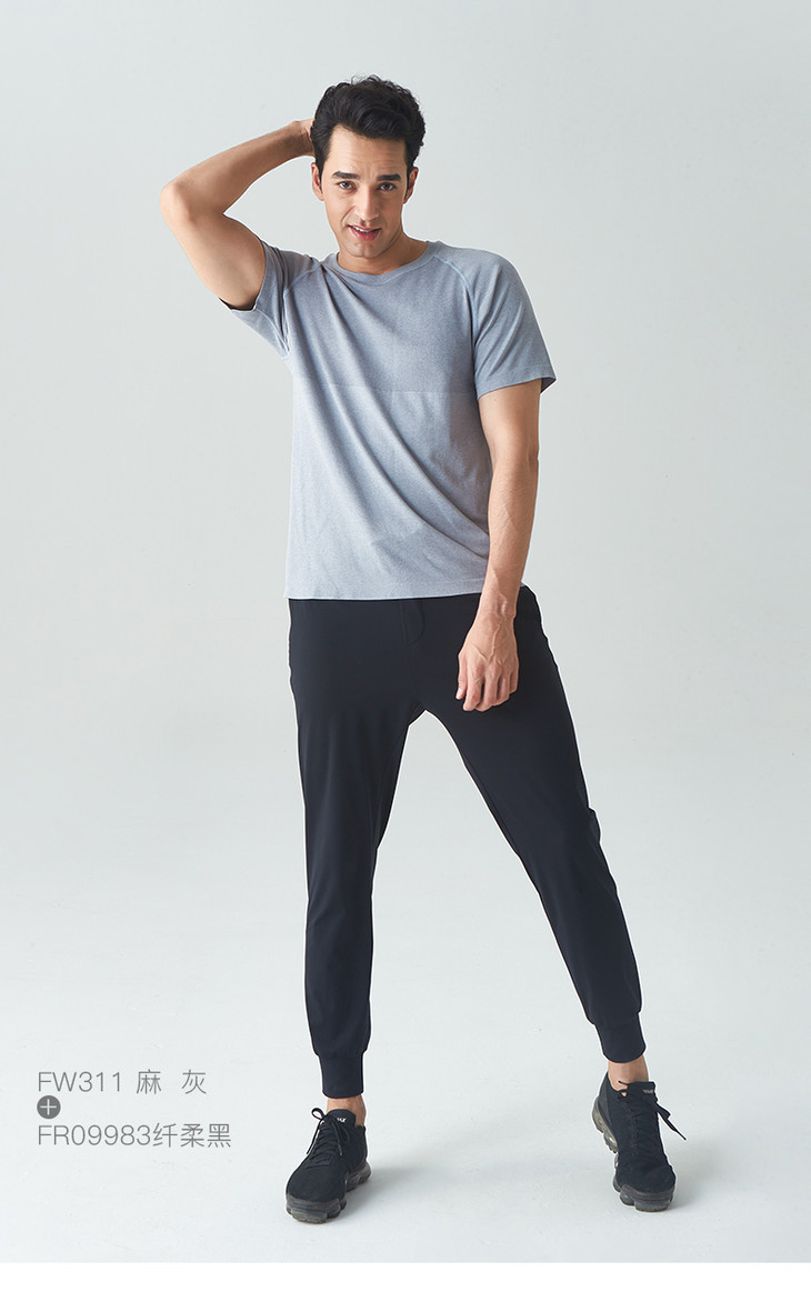 日常fw311凡圣瑜伽男款瑜伽服t恤短袖