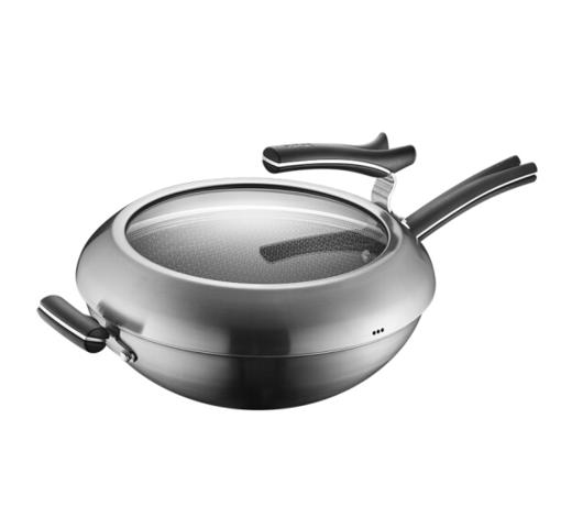 苏泊尔 SUPOR X晶盾CC32JA1  316不锈钢少油烟防粘炒锅32cm可立盖 商品图1