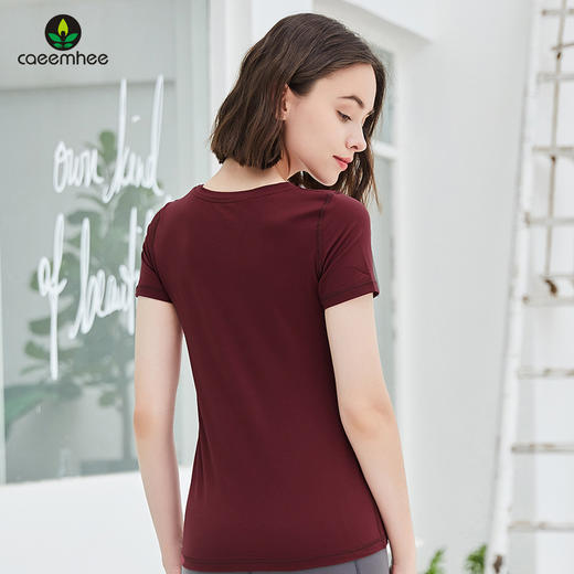 卡益短袖上衣KE03127不含胸垫女士瑜伽服健身服 商品图2