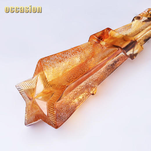 五角星奖杯定制琉璃定做八一退伍军人纪念优秀员工颁奖荣誉奖牌 商品图3