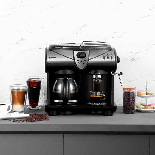 donlim/东菱 dl-kf7001美式咖啡机家用小型商用意式全半自动奶泡