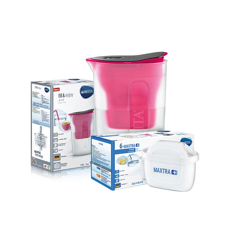 BRITA/碧然德 FUN&FUNKY 纯趣滤水壶 1.5L 一壶七芯有票JPY带授权招加盟代理