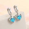 ML-EH324爱心镶钻韩版镀银耳环日韩风气质锆石白铜耳坠 商品缩略图2