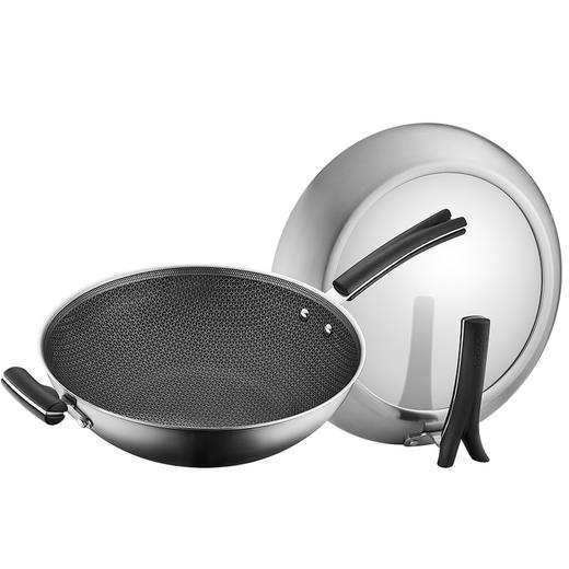 苏泊尔 SUPOR X晶盾CC32JA1  316不锈钢少油烟防粘炒锅32cm可立盖 商品图0