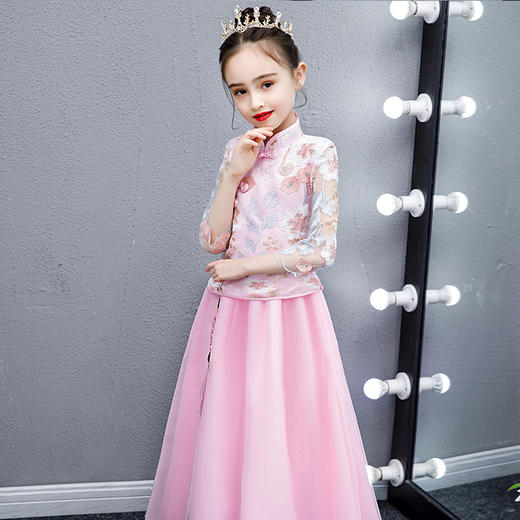 XWN-8850新款中国风超洋气小女孩蓬蓬纱公主裙子 商品图2