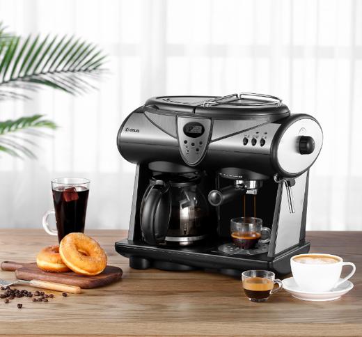 donlim/东菱 dl-kf7001美式咖啡机家用小型商用意式全半自动奶泡