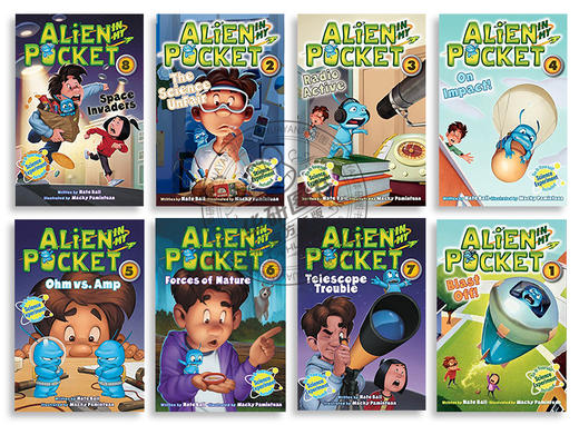 口袋里的外星人8册套装 英文原版 儿童初级桥梁章节书 Alien in My Pocket 和外星人的冒险 英文版进口英语启蒙认知书 商品图0