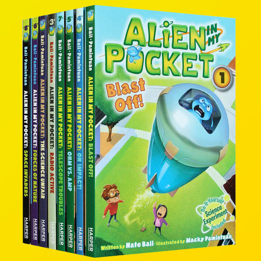 口袋里的外星人8册套装 英文原版 儿童初级桥梁章节书 Alien in My Pocket 和外星人的冒险 英文版进口英语启蒙认知书 商品图1