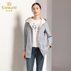 乔万尼秋装修身直筒气质连帽小个子休闲风衣外套女中长EN3A336 商品缩略图1