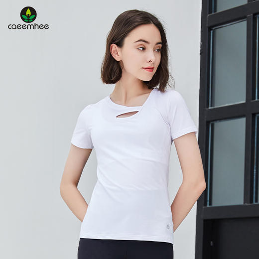 卡益短袖上衣KE03127不含胸垫女士瑜伽服健身服 商品图3