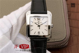GS江诗丹顿历史名作系列86300款 光泽亮丽的方形外壳，内衬简洁的麦穗面盘，搭配意大利小牛皮表，最大限度还原正品的艺术感官。